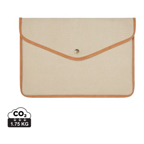 VINGA Bosler GRS recycled canvas 14" laptop sleeve brown | No Branding | not available | not available