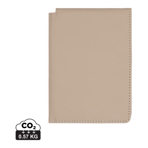 VINGA Baltimore RCS recycled polyester RFID passport cover greige | No Branding | not available | not available