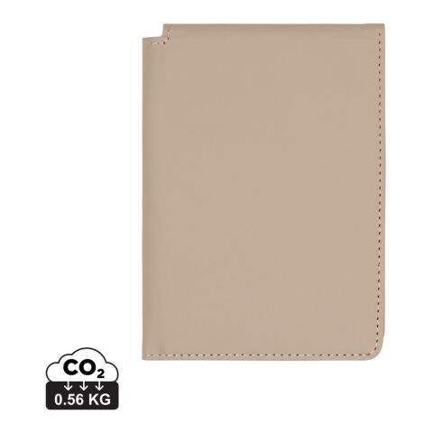 VINGA Baltimore RCS recycled polyester RFID passport cover greige | No Branding | not available | not available