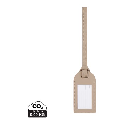 VINGA Baltimore RCS recycled polyester luggage tag greige | No Branding | not available | not available