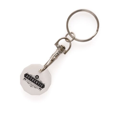 Plastic Trolley keyring White | Digital Print