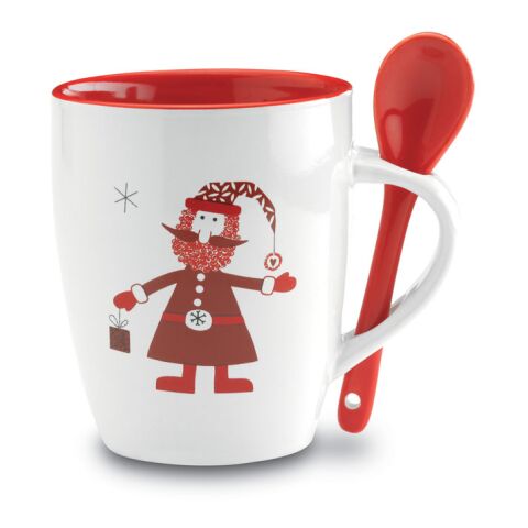 Christmas Coffee Mug with spoon 250ml multicolour | No Branding | not available | not available | not available