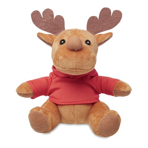 Plush reindeer with hoodie red | Without Branding | not available | not available | not available