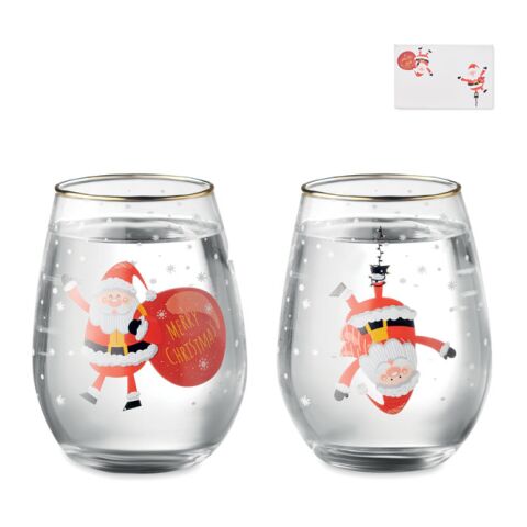 Set of 2 Christmas glasses