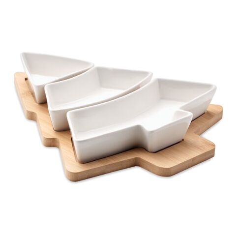 Christmas tree serving tray