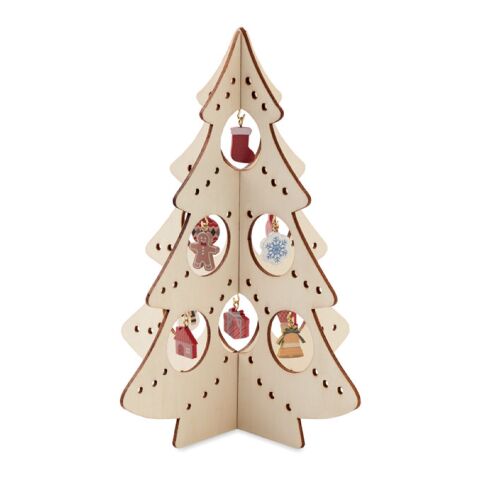 Wooden Xmas tree decoration