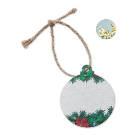 Seed paper Xmas ornament white | Without Branding | not available | not available