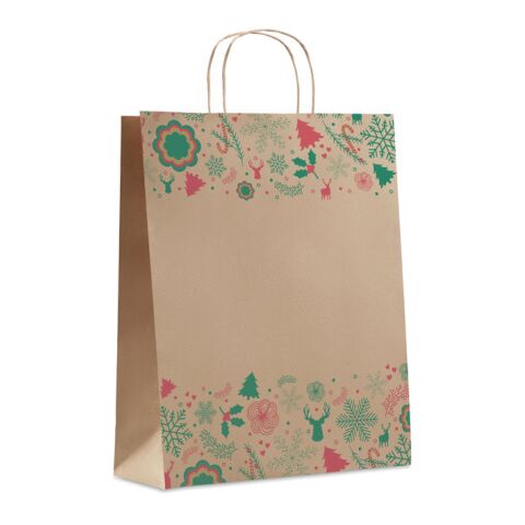 Gift paper bag large beige | Without Branding | not available | not available | not available