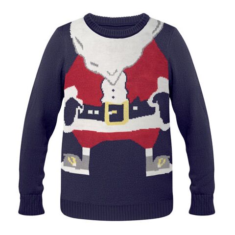 Christmas sweater S/M blue | 1-colour Screen Transfer Print | INSIDE | 70 mm x 70 mm | 50