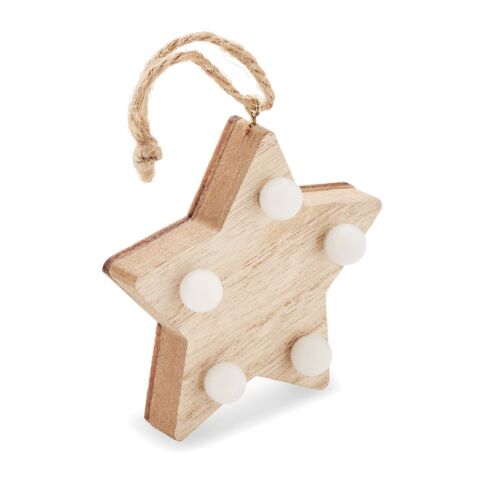 Wooden weed star with lights