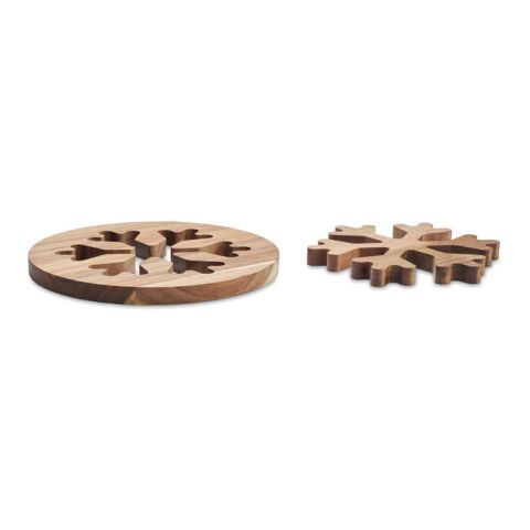 Acacia wooden pot holders set