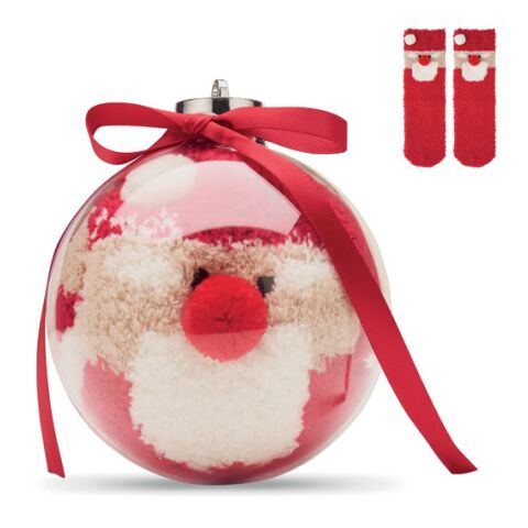 Santa socks in bauble ornament