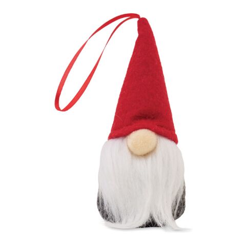 Felt gnome tree hanger red