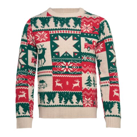 Christmas knitted sweater L-XL beige