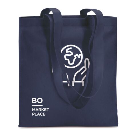80gr/m² nonwoven shopping bag long handles blue | No Branding | not available | not available | not available