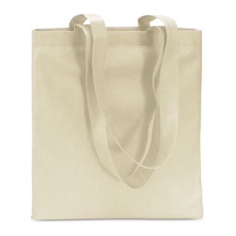 80gr/m² nonwoven shopping bag long handles ivory | No Branding | not available | not available | not available