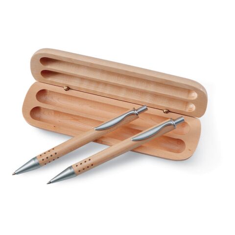 Pen gift set in wooden box wood | Without Branding | not available | not available