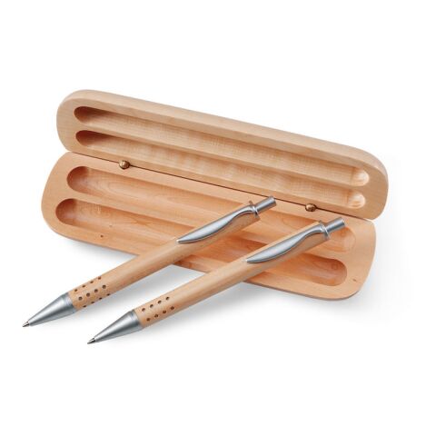 Pen gift set in wooden box wood | Without Branding | not available | not available