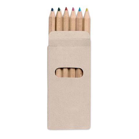 6 coloured pencils in box