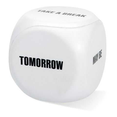 Anti-stress decision dice white | Without Branding | not available | not available | not available