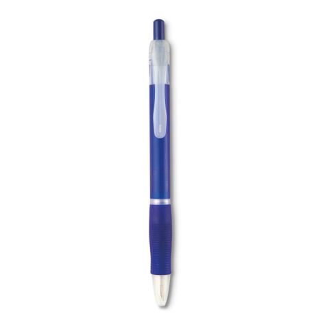 Ball pen with rubber grip transparent/blue | Without Branding | not available | not available