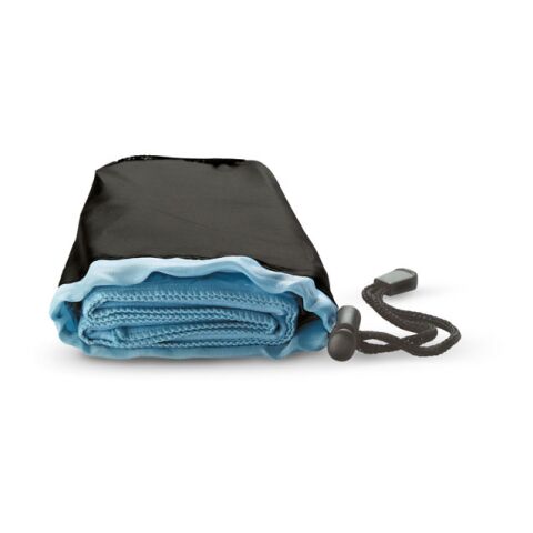 Sport towel in nylon pouch blue | Without Branding | not available | not available | not available