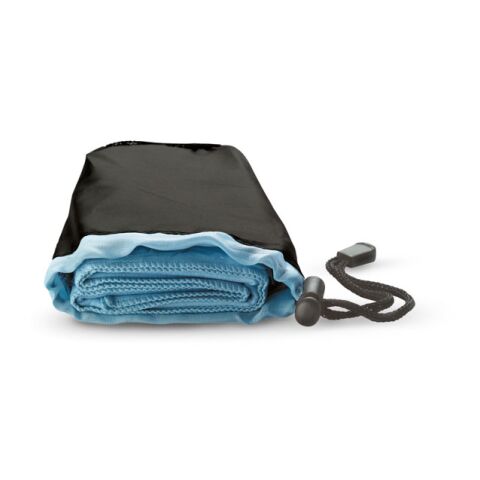 Sport towel in nylon pouch blue | Without Branding | not available | not available | not available