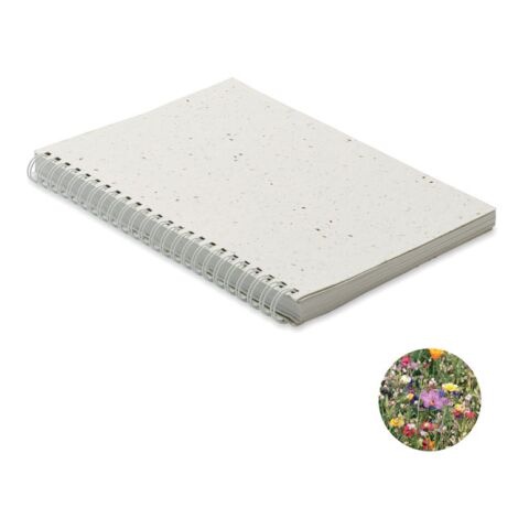 A5 seed paper cover notebook with Twin-wire white | Without Branding | not available | not available