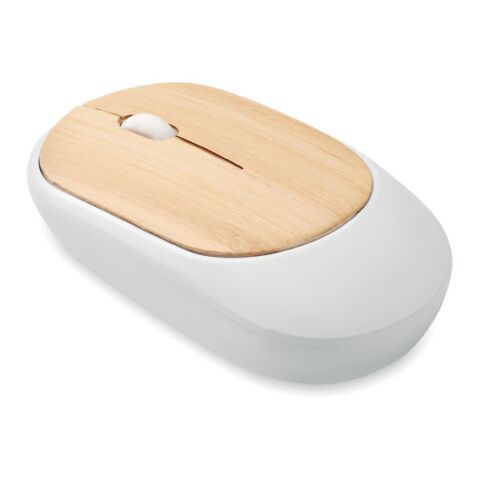 Wireless mouse in bamboo white | Without Branding | not available | not available