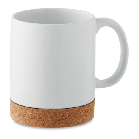 Ceramic cork mug 280 ml white | Without Branding | not available | not available