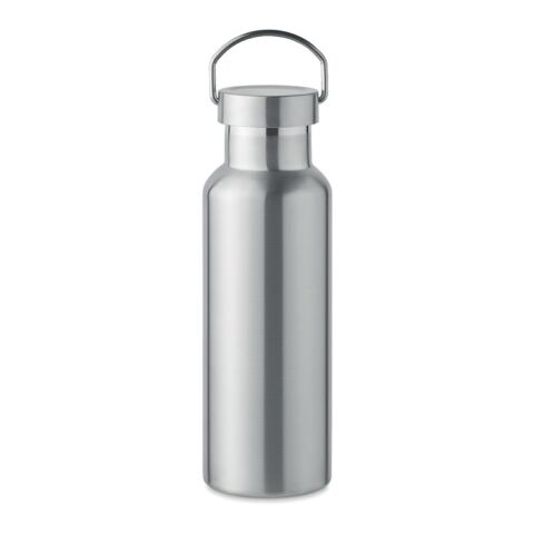 Double wall bottle with handle 500 ml matt silver | Without Branding | not available | not available | not available