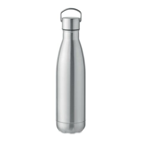 Double wall bottle with handle on lid 500 ml matt silver | Without Branding | not available | not available | not available