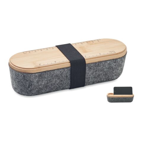 RPET felt pencil case with lid 