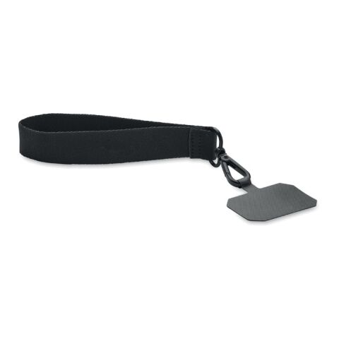 Polyester phone wrist strap black | Without Branding | not available | not available | not available
