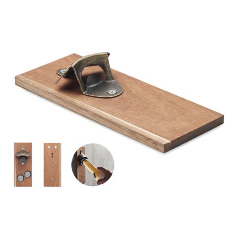 Wall mounted bottle opener