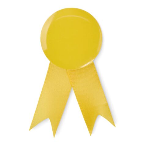 Ribbon style badge pin yellow | No Branding | not available | not available | not available