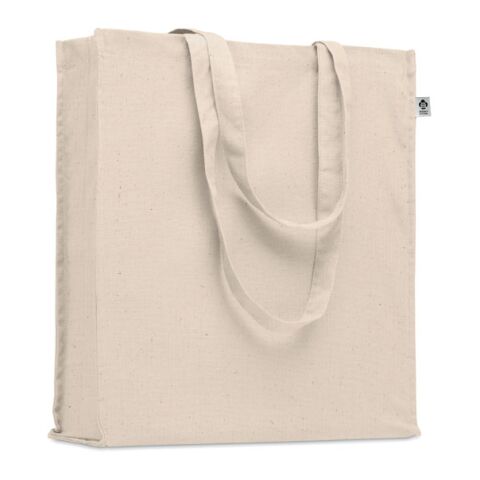 Organic beige cotton gusset bag