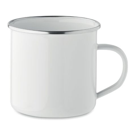 Vintage enamel layered mug 500ml white | Without Branding | not available | not available | not available