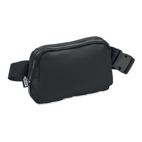 300D RPET polyester waist bag black | Without Branding | not available | not available | not available