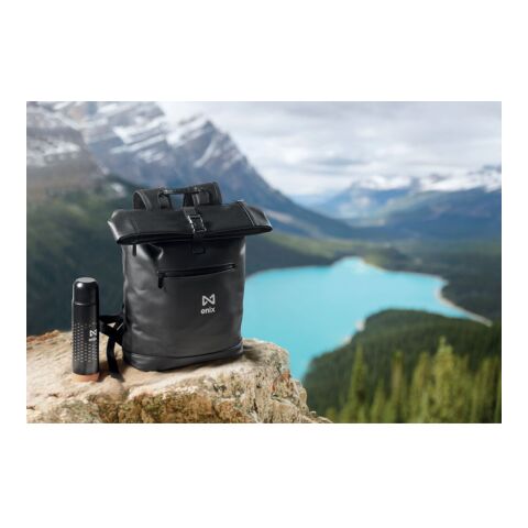 Laptop PU Rolltop backpack black | No Branding | not available | not available