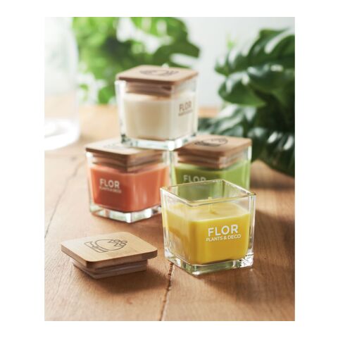 Squared fragranced candle 50gr yellow | No Branding | not available | not available | not available