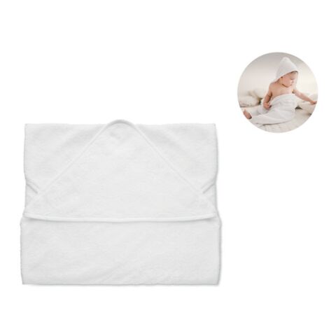 Cotton hooded baby towel white | Without Branding | not available | not available | not available