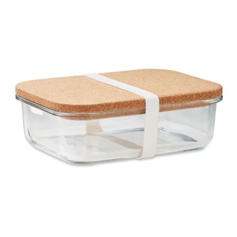 Glass lunch box with cork lid transparent | Without Branding | not available | not available | not available