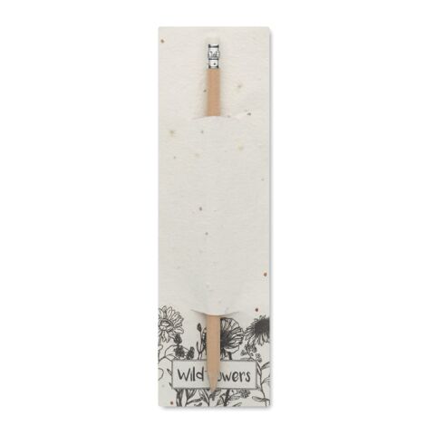 Natural pencil in seeded pouch white | Without Branding | not available | not available