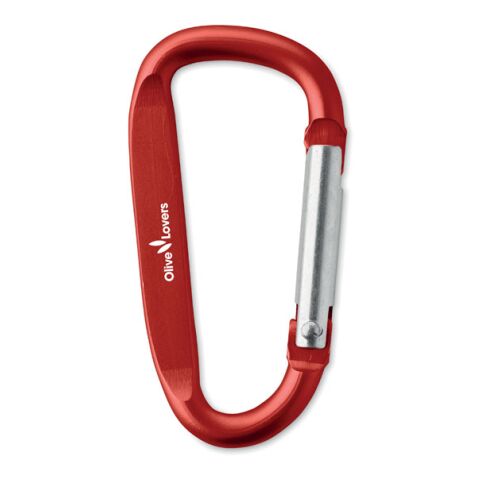 Carabiner clip in aluminium. red | No Branding | not available | not available