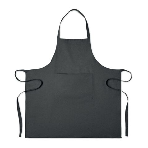 Recycled cotton Kitchen apron black | 1-colour Screen Print | FRONT POCKET LEFT | 110 mm x 140 mm | not available
