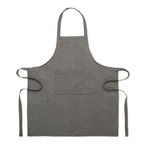 Recycled cotton Kitchen apron black | 1-colour Screen Print | FRONT POCKET LEFT | 110 mm x 140 mm | not available