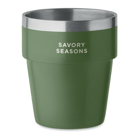 Double wall tumbler 250 ml Dark green