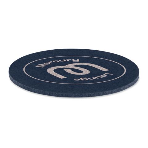 Round coaster in RPET felt blue | No Branding | not available | not available | not available