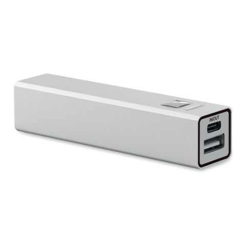 Power bank 2600 mAh matt silver | No Branding | not available | not available